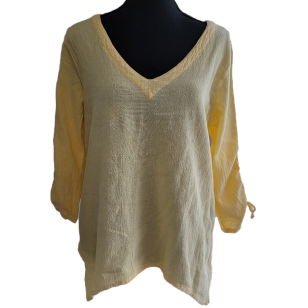 Dunes Yellow V-neck Tunic Size 1